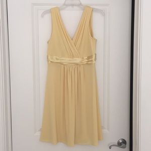 Sleeveless Jersey Dress w/ Charmeuse Waistband